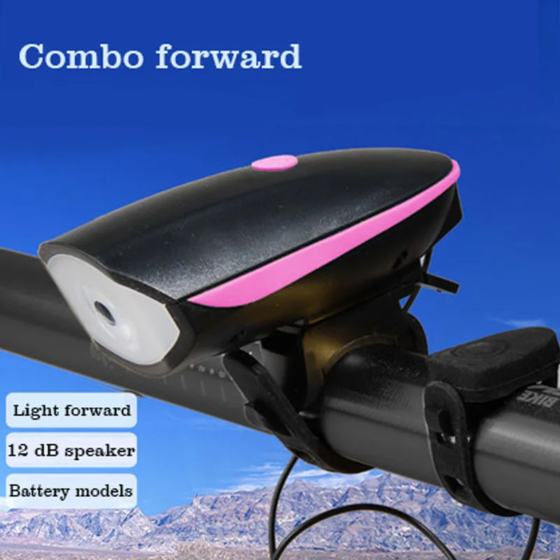 Водонепроницаемый Велосипедные звонки зарядка через USB велосипед Рог свет фар Велоспорт многофункциональный ультра-яркий Электрический 120db рог велосипед колокол - Цвет: Фиолетовый