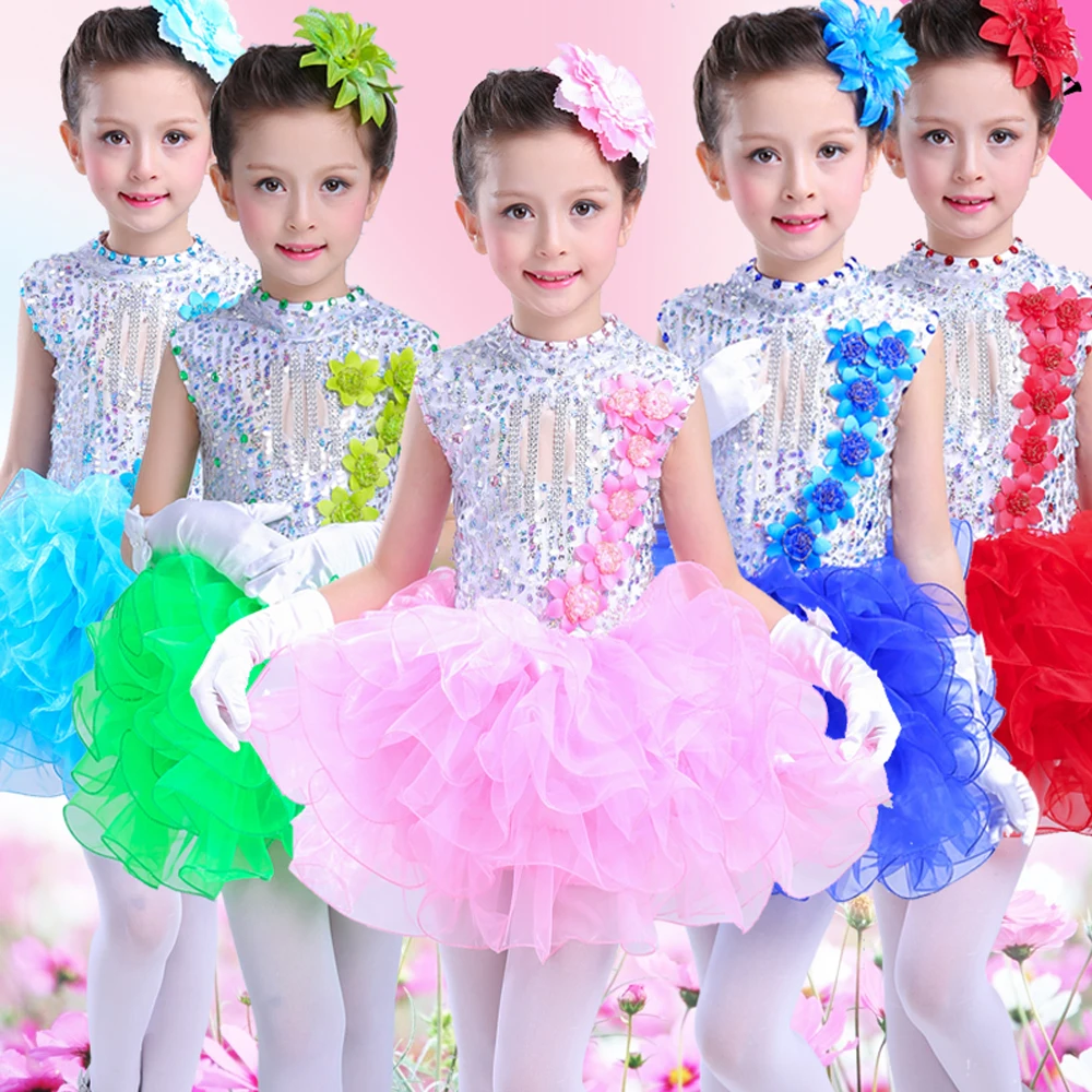 

Swan Girl Music Dress Girls Ballroom Dress For Girl Kid Ballet Dancing Costume For Girls Performance Concert Dance Tutu Dress