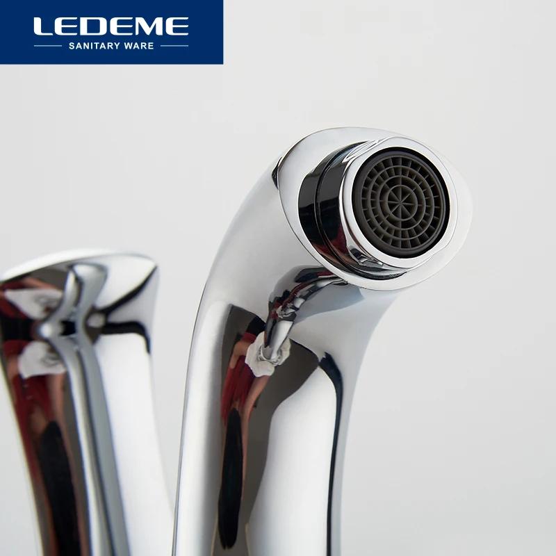 LEDEME Смеситель для умывальника с гайкой латунь Цвет: хром L1041 2|faucet mixer|faucet basinbasin faucet