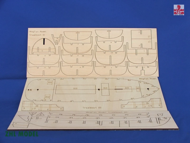 ZHL Северное море траулер модель корабль дерево