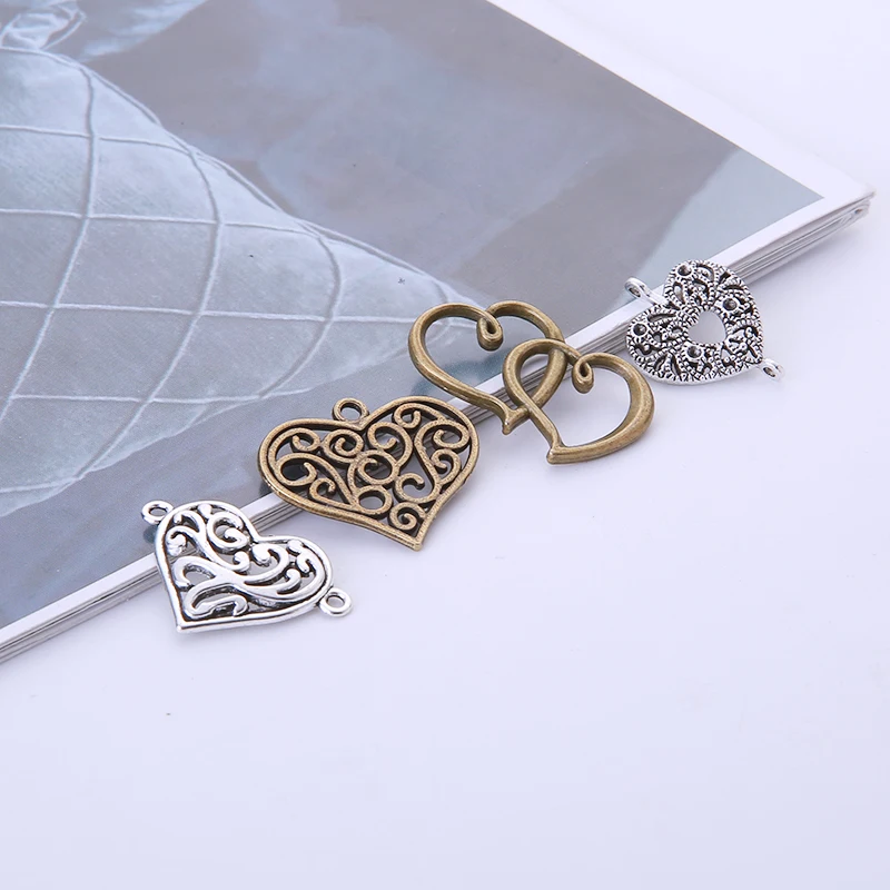 Смешанные сердца подвески для ювелирных изделий модные классические аксессуары