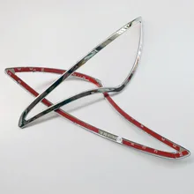 Free shipping For hyundai 2014 solaris Sedan Rear Tail Fog Light Lamp Cover Trim ABS Chrome auto accessories 2pcs