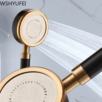 

High quality hardware space aluminum shower head fashion gold aluminum pressure 300 hole hand shower head free shipping