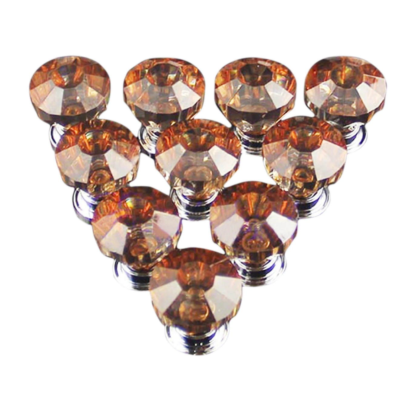

10PCS Amber Acrylic Drawer Pull Knob Wardrobe Bin Door Handles