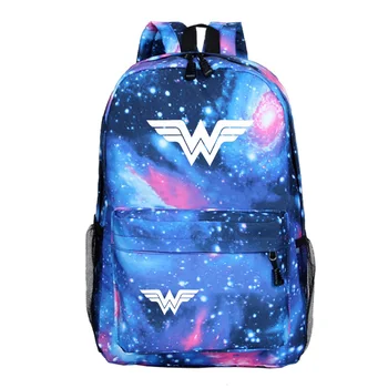 

Wonder Woman Backpack School Bags Cartoon Anime Cool Travel Backpack Casual Backpack For Students Boys Girls