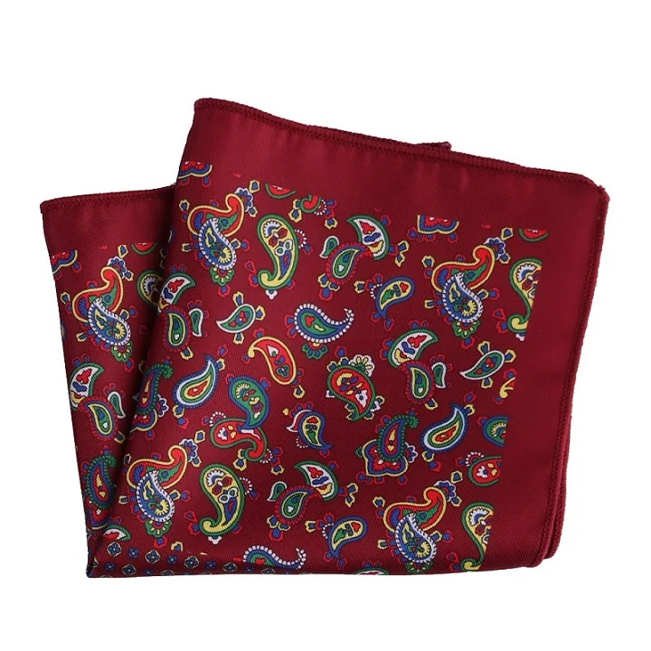 MPK-143pocket square Портной Смит стиль Hankies Яркие Красочные Пейсли карманные квадратные винтажные Платки Шарфы мужские карманные модные аксессуары - Цвет: MPK-143pocket square