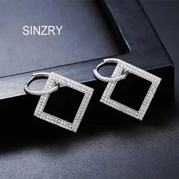 

SINZRY HOT cubic zirconia hollow geometry fashion dangle earrings trendy party earrings for women