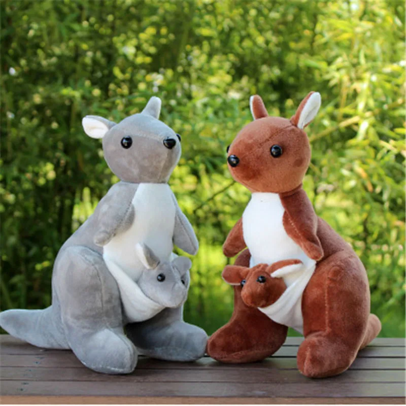 25 см Kawaii плюшевый кенгуру набивная Мягкая кукла детские забавные игрушки