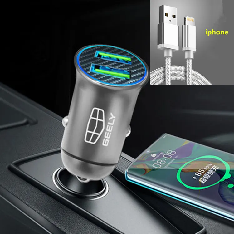 Для Geely Автомобильный MP3 интерфейс преобразования USB интерфейс, переходник, автомобильные аксессуары интерьер - Название цвета: C-iPhone