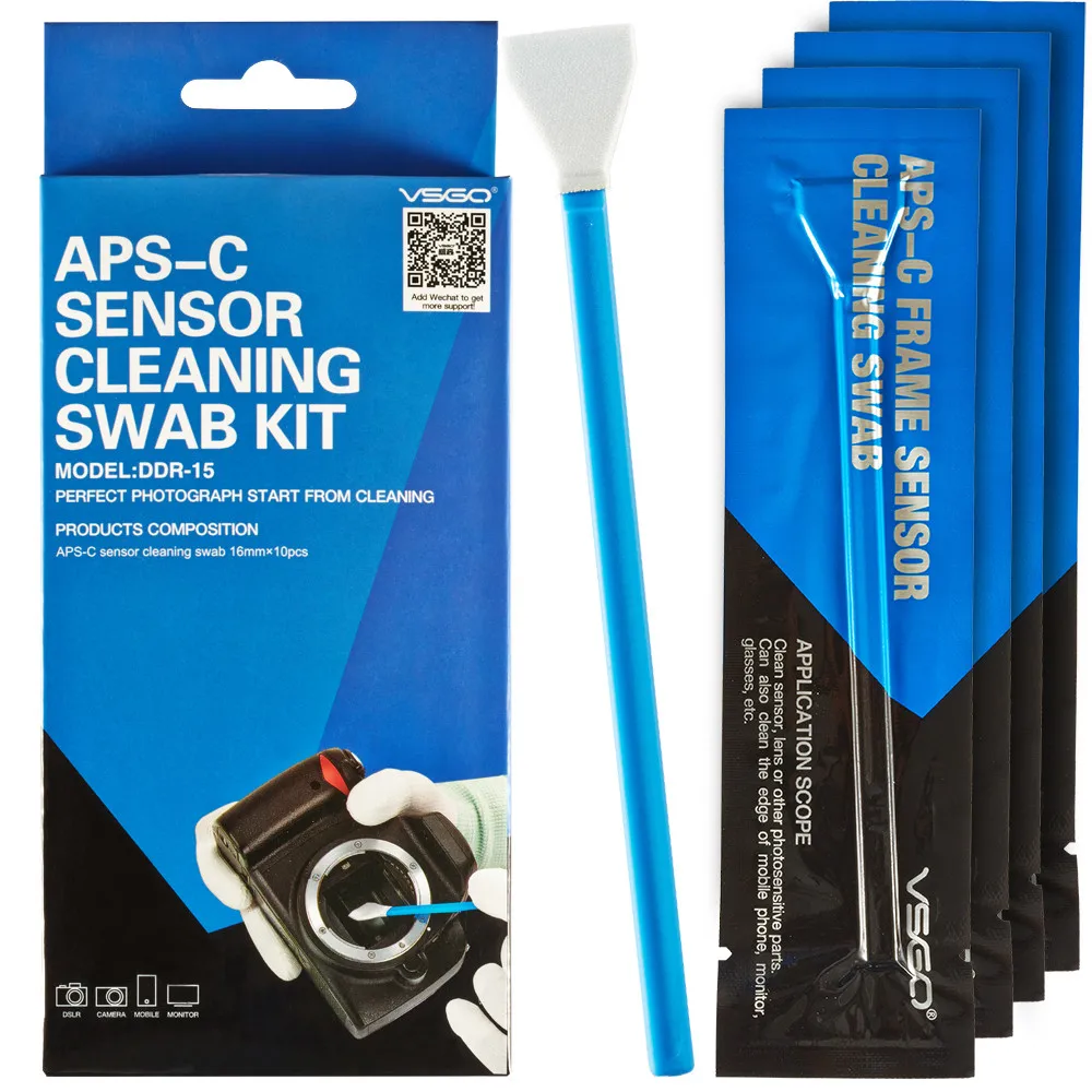 VSGO Professional APS-C Sensor Cleaning Swab Kit DDR-15 For Nikon Cameras DSLR APS-C Sensor CCD/CMOS UV Lens Filter Cleaning VSGO Professional APS-C Sensor Cleaning Swab Kit DDR-15 For Nikon Cameras DSLR APS-C Sensor CCD/CMOS UV Lens Filter Cleaning