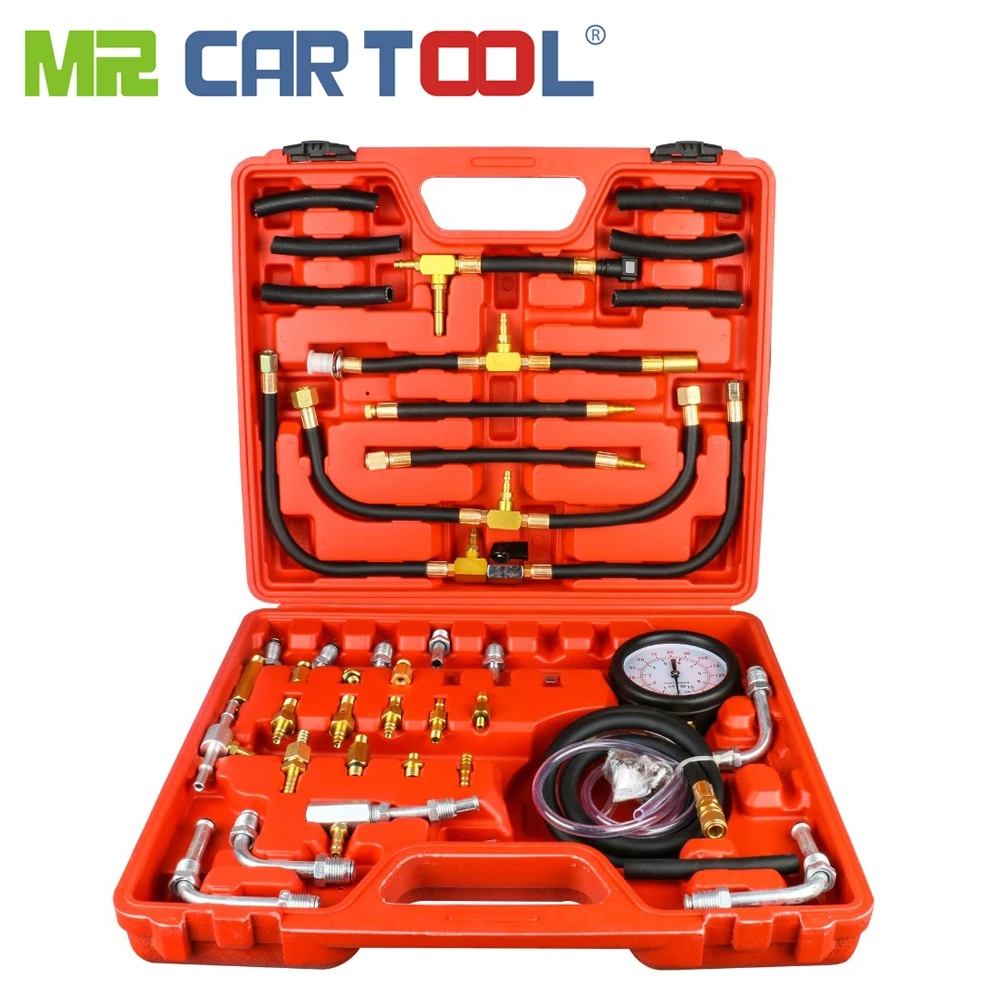 

TU-443 Car Fuel Diesel Pressure Tester Gauge 42 Pcs Sensor Kit Universal Auto Manometer Engine Testing Fuel Injection Pump 0-140