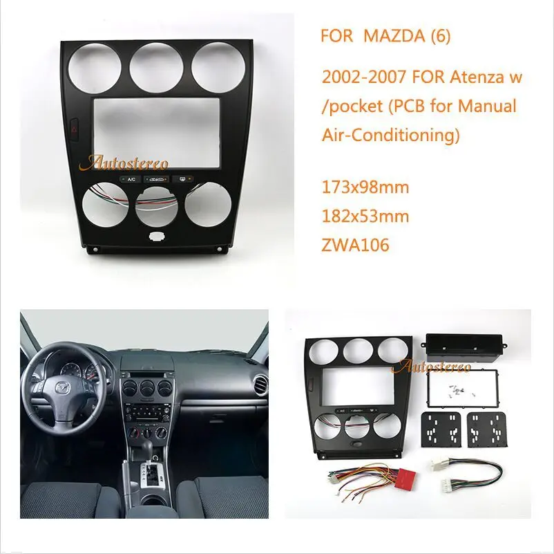 Car multimedia Frame Kit Car Radio Fascia For Mazda (6) Atenza 2002