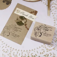 Винтажные почтовые марки 6*5*2,3 см caribo для деревянного Скрапбукинг timbri резиновые штампы для карточка ручная работа stempel