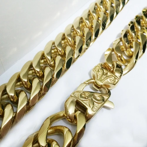 13/16 мм широкая цепь двойная серебро/золото/цвет серебристый, Золотой ...