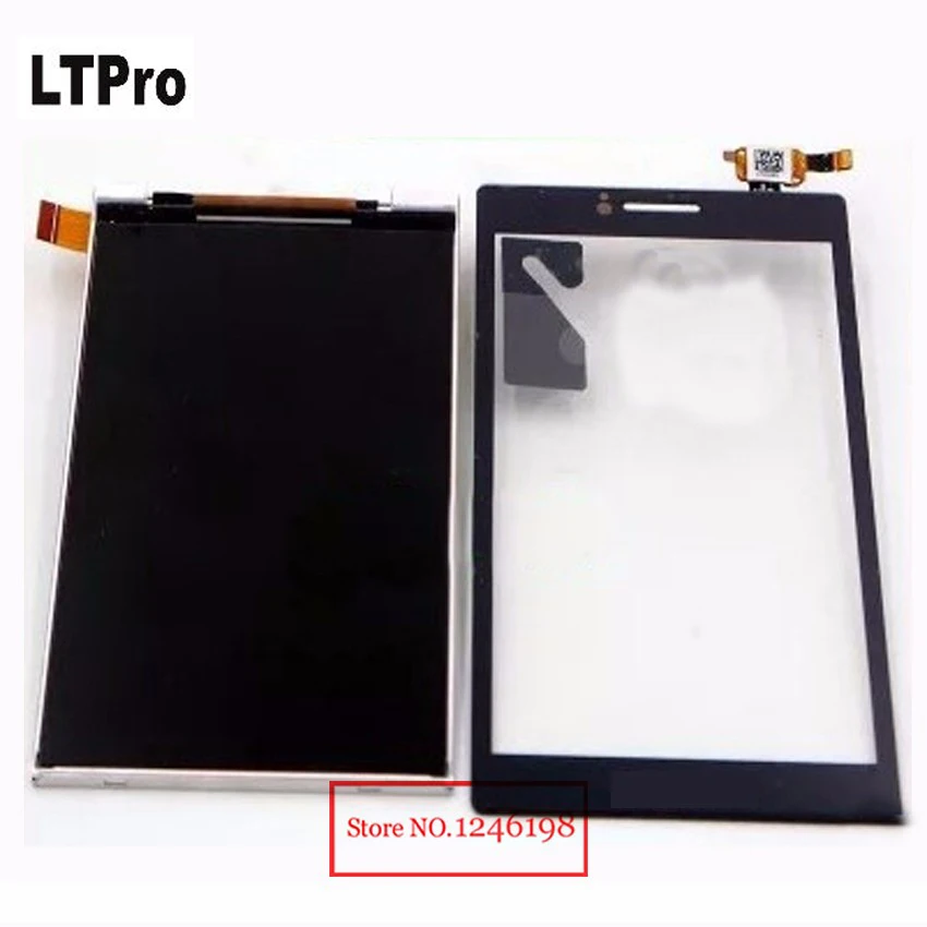 

LTPro TOP Quality Replacement Touch Screen Digitizer+ LCD Display For LENOVO A588T Mobile Sensor Panel Phone Parts Black