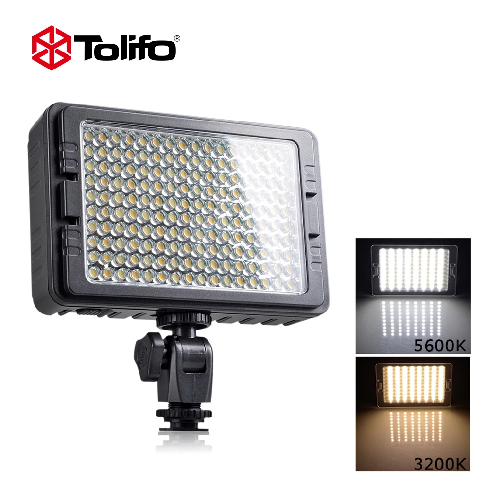 

Tolifo PT-160b 160 led Video Camera Light Bi-color Temperature Adjustable Photography DSLR Photo Video Light for Canon Nikon