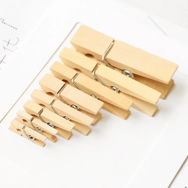 50pcs DIY Mini Wooden Clips Handmade Craft Decorative Photo Clips  Clothespin Craft Decoration Pegs Home Office DIY Toy