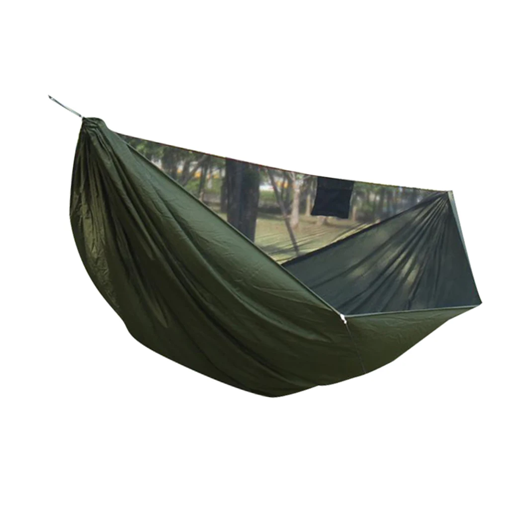 1 Person Outdoor Camping Hammock Tent Hanging Bed with Mosquito Net 210T Nylon Travel Hanging Bed Hunting Sleeping Swing