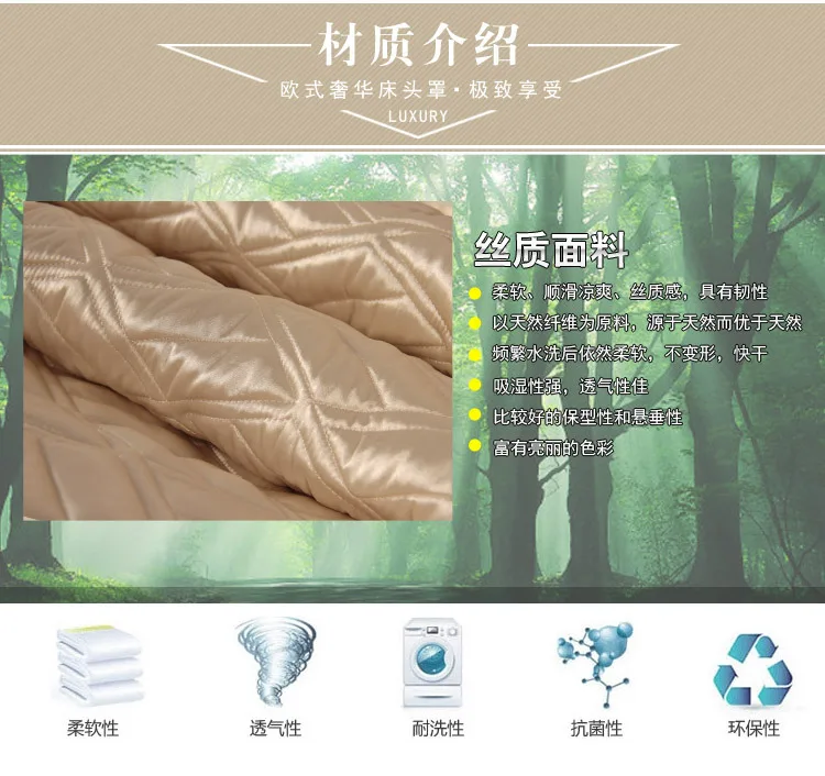 Современный минималистичный тканевый стеганый чехол для изголовья кровати с защитой от пыли твердый деревянный мягкий чехол для задней крышки кровати