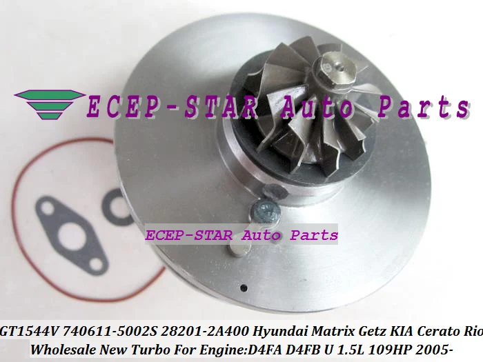 GT1544V 740611-5002S 28201-2A400  782403 Turbocharger Turbo CHRA Cartridge For HYUNDAI Matrix Getz KIA Cerato Rio 05 D4FA D4FB U 1.5L (5)
