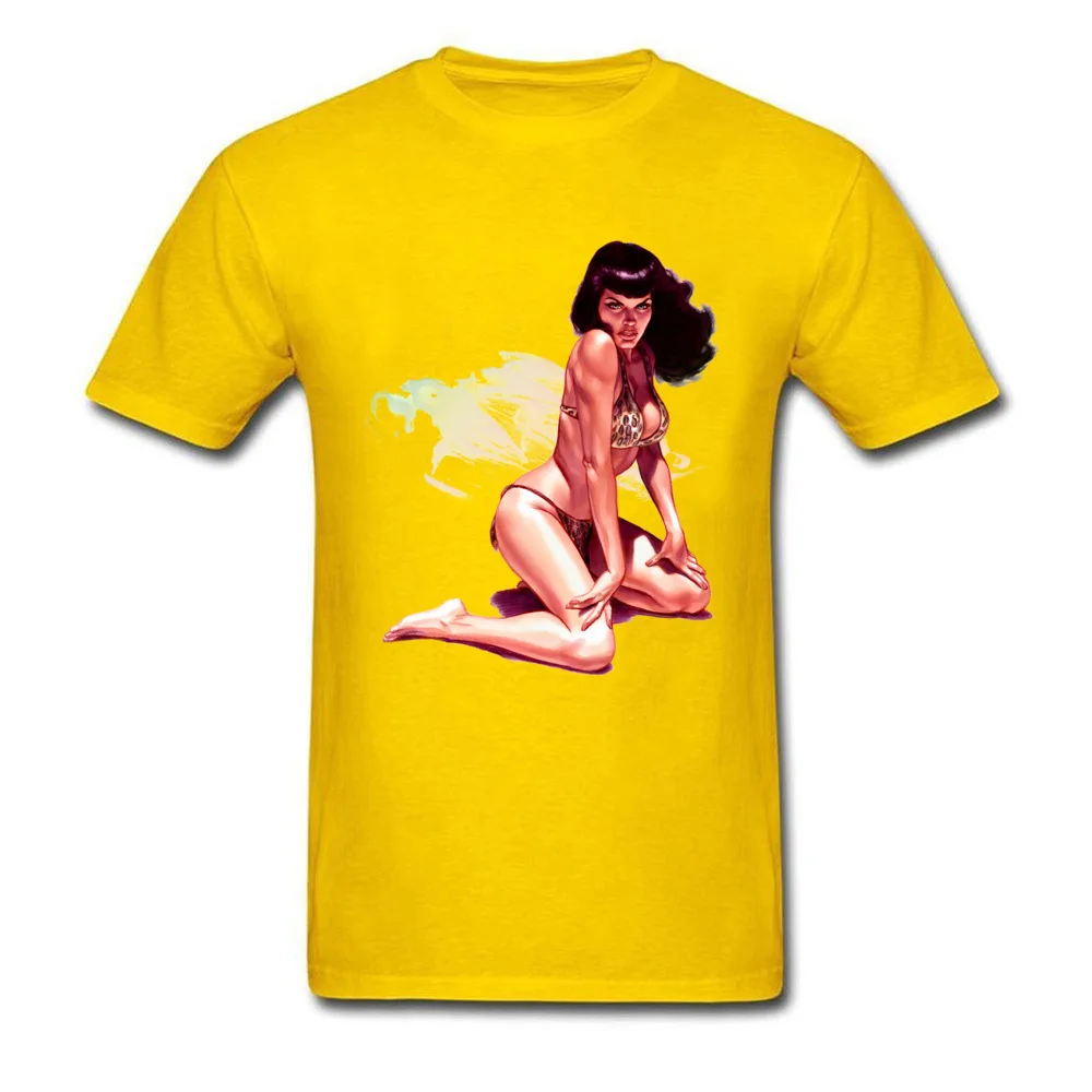 bettie 9911 Printed On VALENTINE DAY 100% Cotton Fabric O-Neck Adult Tops Shirts Custom Tee Shirt Funky Short Sleeve T-shirts bettie 9911 yellow