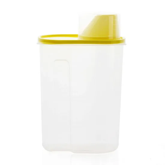 Yellow S Прозрачный пластиковый ящик для хранения сухих продуктов, прозрачный контейнер для крупы, кухонные принадлежности PAK55 - Цвет: Yellow S