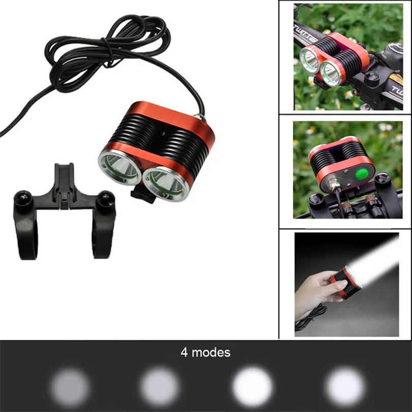 True 2000LM 2 X XM-L T6 LED USB Rechargeable Bike light Front Waterproof Lamp MTB Bicycle Headlight A30 True 2000LM 2 X XM-L T6 LED USB Rechargeable Bike light Front Waterproof Lamp MTB Bicycle Headlight A30