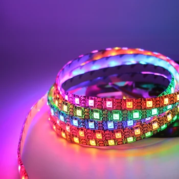 

LED Strip light ws2812 2812b WS2811 2811 IC 5V 12V Programmable Individual Addressable RGB 5050 SMD Dream Color ribbon lamp 5m