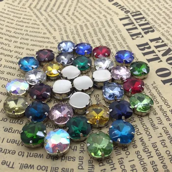 

TopStone 12mm Fat Square Sew On Claw Rhinestone Glass Crystal Fancy Stone With Claw Setting Multi Colors sewing beads jewelry