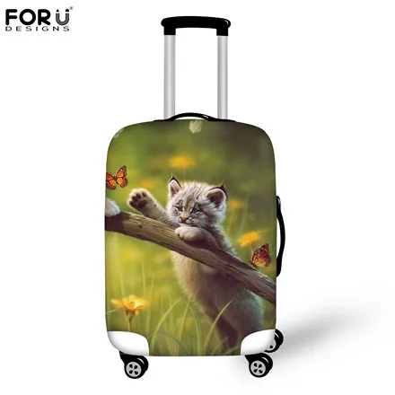 FORUDESIGNS/Чехлы для багажа с милой собакой, Защитные чехлы для багажника, чехлы для чемодана на колесиках 18 ''-30'', водонепроницаемые чехлы с 3D бабочкой - Цвет: H1376