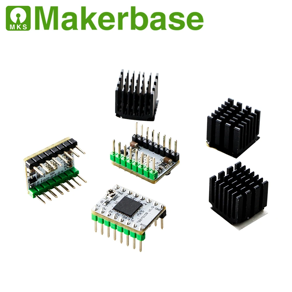 5 шт./партия, запчасти для 3D-принтера StepStick MKS TB67S109 Драйвер шагового двигателя, поддерживающий 1/32 микрошагов и максимальный ток 3.3A