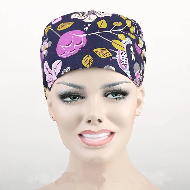 2017 Lab Coat Surgical Cap Medical Scrub Caps Unisex Doctors And Nurse