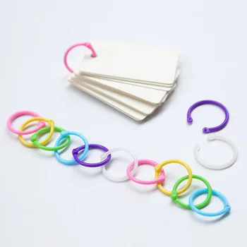 

1 Box Colored Easy Ring Plastic Binder Snap Calendar Rings for Loose Leaf Paper Cards Photo Album Menu Book 1 inch Random Colors