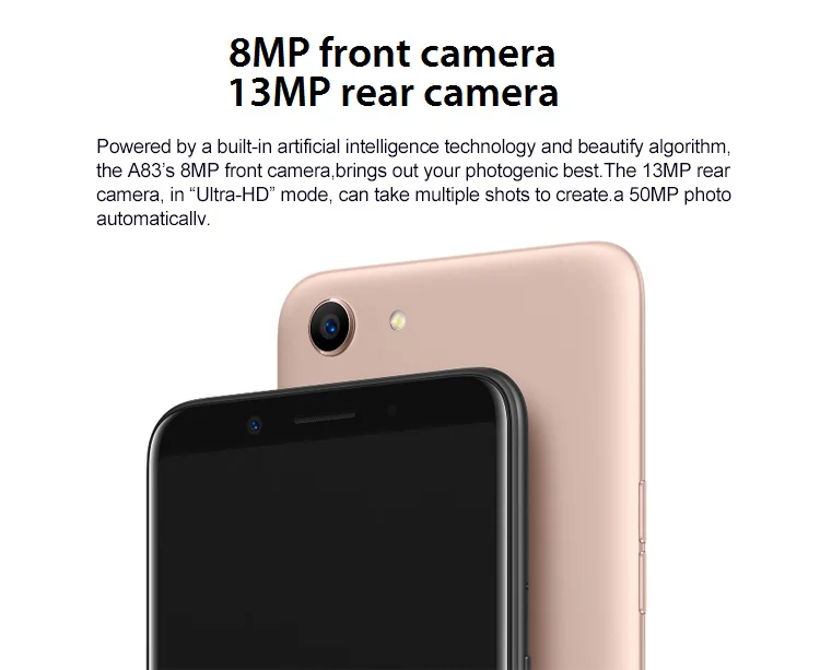 OPPO A83 4GB RAM 32GB ROM Helio P23 MTK6763T 2.5GHz Octa Core 5.7 Inch Full Screen Android 7.1 4G LTE Smartphone