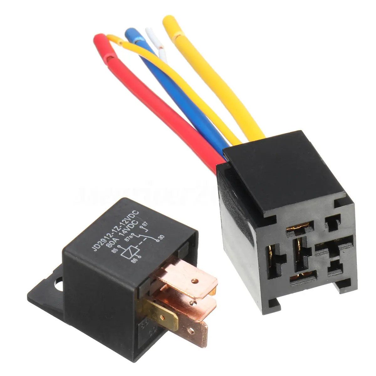 Mayitr Waterproof Black Car Relay 12V 80A 5Pin DC AMP SPDT Relay + Practical Socket Car Starter Auto Relay Universal