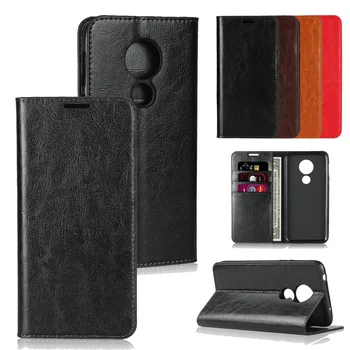 

LUCKBUY For Motorola Moto G7 G6 G5S Plus Luxury UltraThin Genuine Leather Book Phone Case for Moto G7 Power Moto G6 Plus Coques