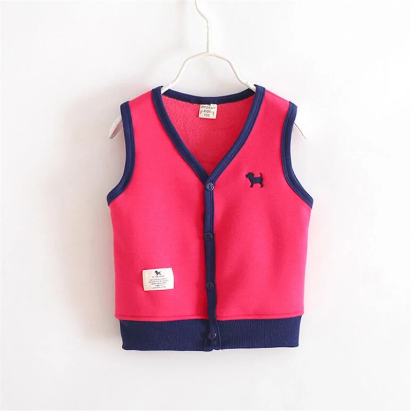 Winter Newborn Baby Vest Thick Jacket 0-5T Kids Coat Sleeveless Cotton Baby Sweater Knitted Clothes Children Clothing