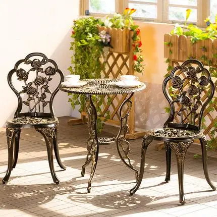 Us 3290 In Stile Europeo Tavoli E Sedie Balcone In Alluminio Pressofuso Three Piece Esterna Giardino Giardino Caffè Ferro Combinazione Tavolo In