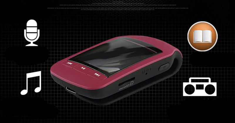 Bluetooth MP4 плеер 8 Гб спортивный мини клип HD MP4 музыкальный плеер Поддержка шагомер FM радио Запись слот для sd-карты 1,8 дюймов 1037