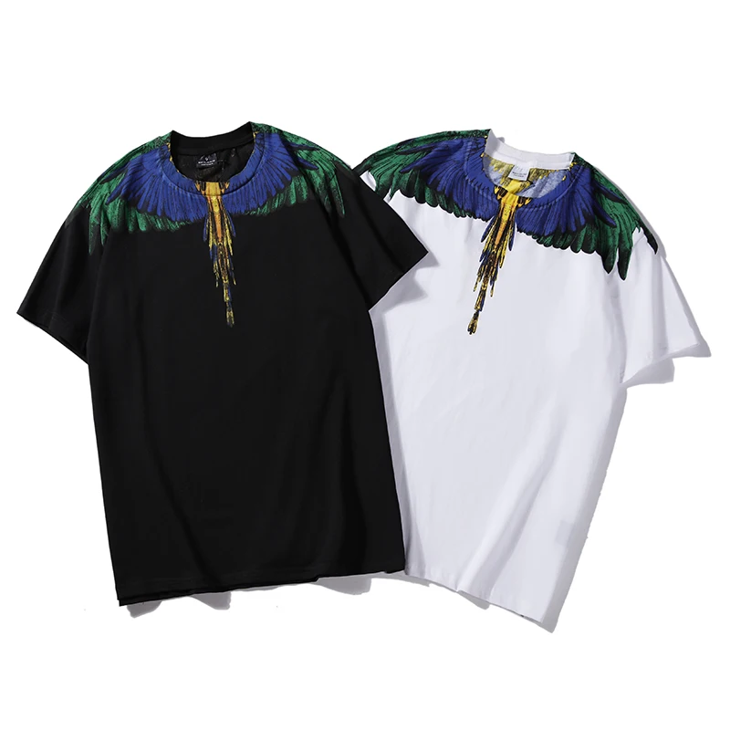 

19SS Marcelo Burlon TShirt Colorfull Wings Print cotton MB T-shirt Streetwear Hip Hop Marcelo Burlon Top Tees Men Women hanukkah