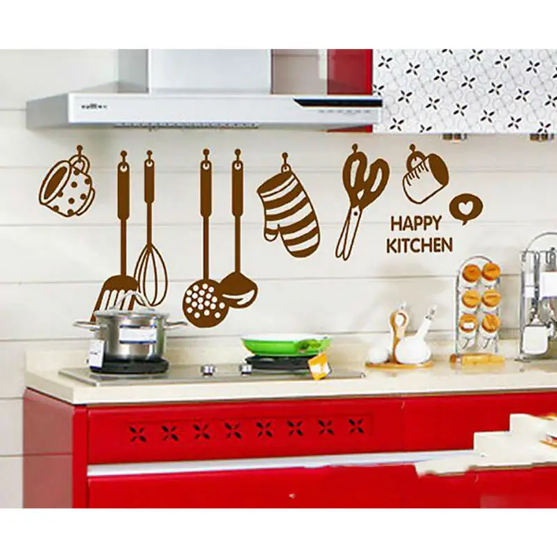 Cartoon kitchen utensils and appliances Wall stickers Wall Decal