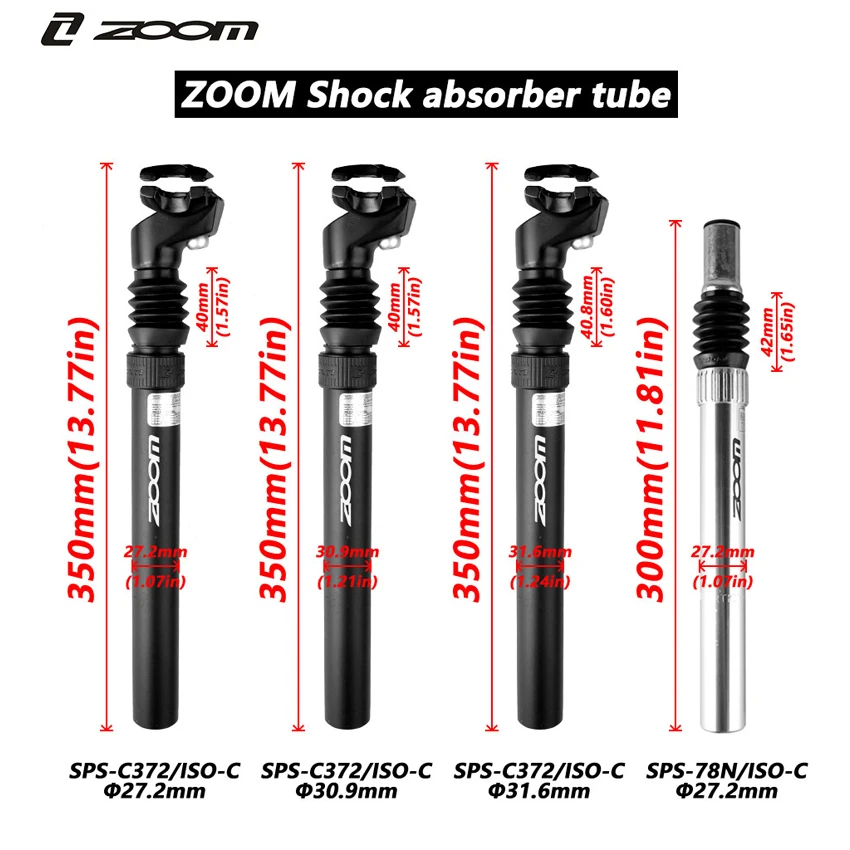 2019 New Zoom Bike Seatpost Hydraulic Suspension 40mm Travel 27.2 30.9