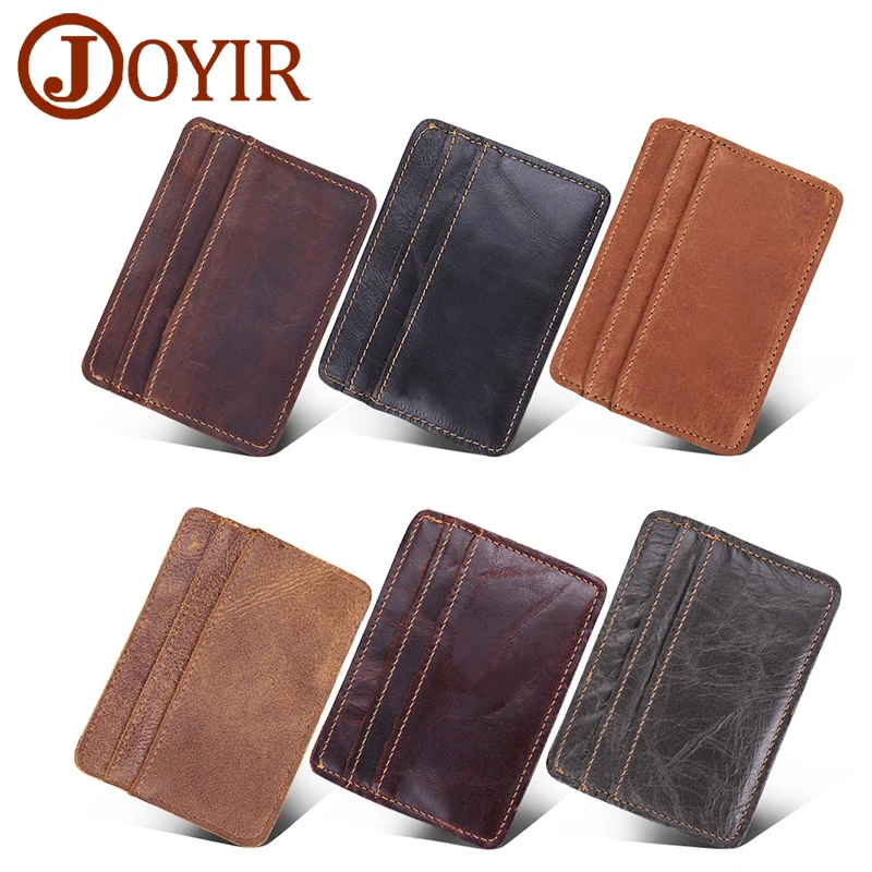 

JOYIR NEW Genuine Leather Wallets Credit Card Wallet Mini Slim Wallet Card & Id Holders Man Women Business Credit Card Holder