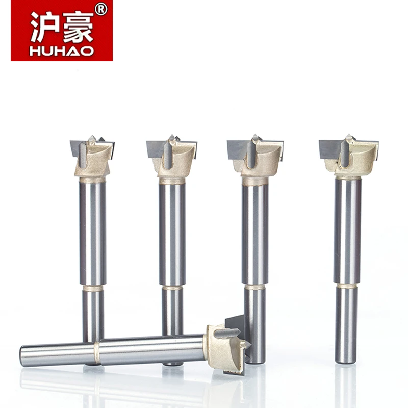 HUHAO 5PCS Forstner Drill Bit Set Wooden Box To Store Drill Bits Hinge Boring Drill Bit Hole Saw Cutter Woodworking Tools - View #2