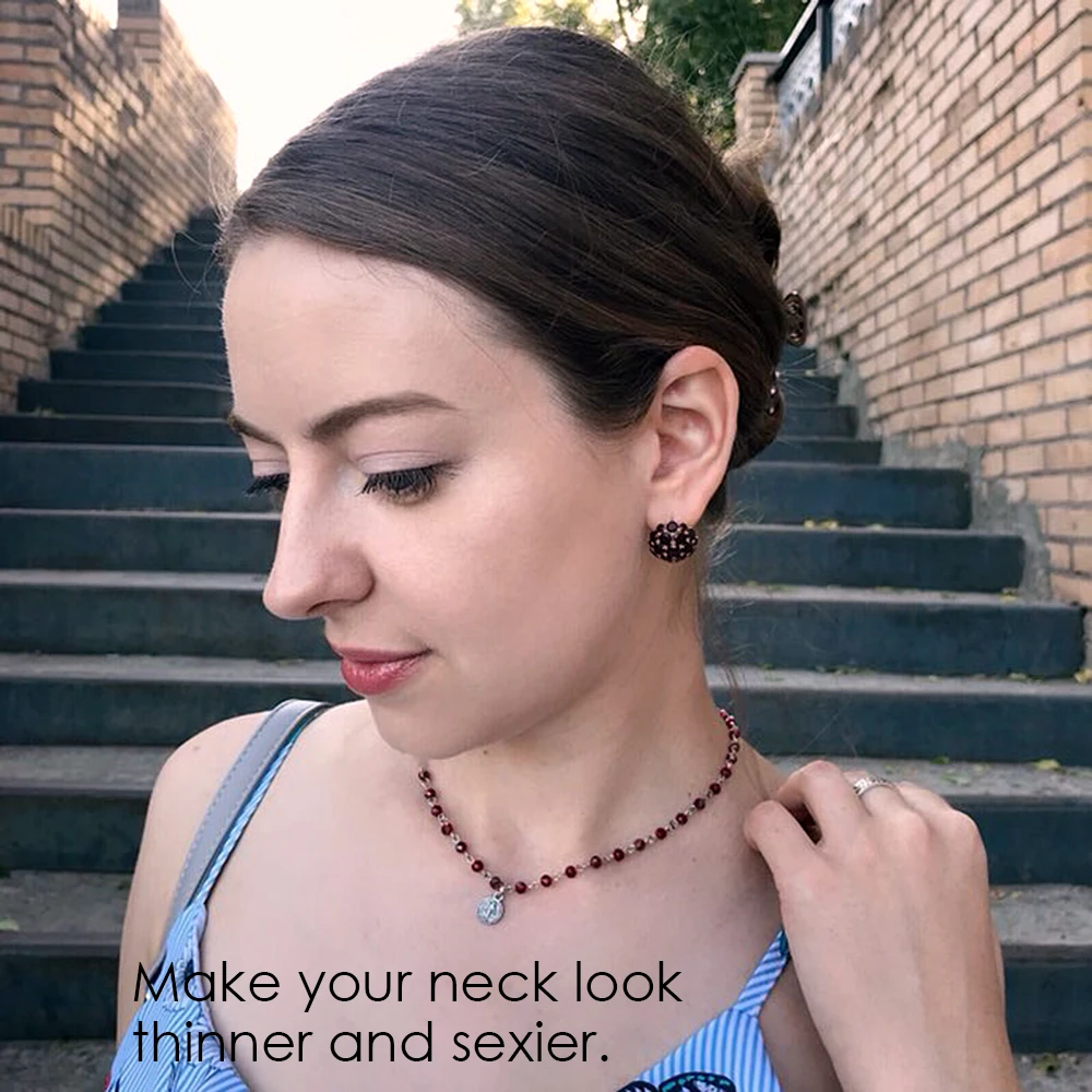 eManco 4 Crystal Beads Choker Necklace Simulated Pearl Beads Chain Necklace Mutil Color Alloy Pendant Bohemia Gift For Woman