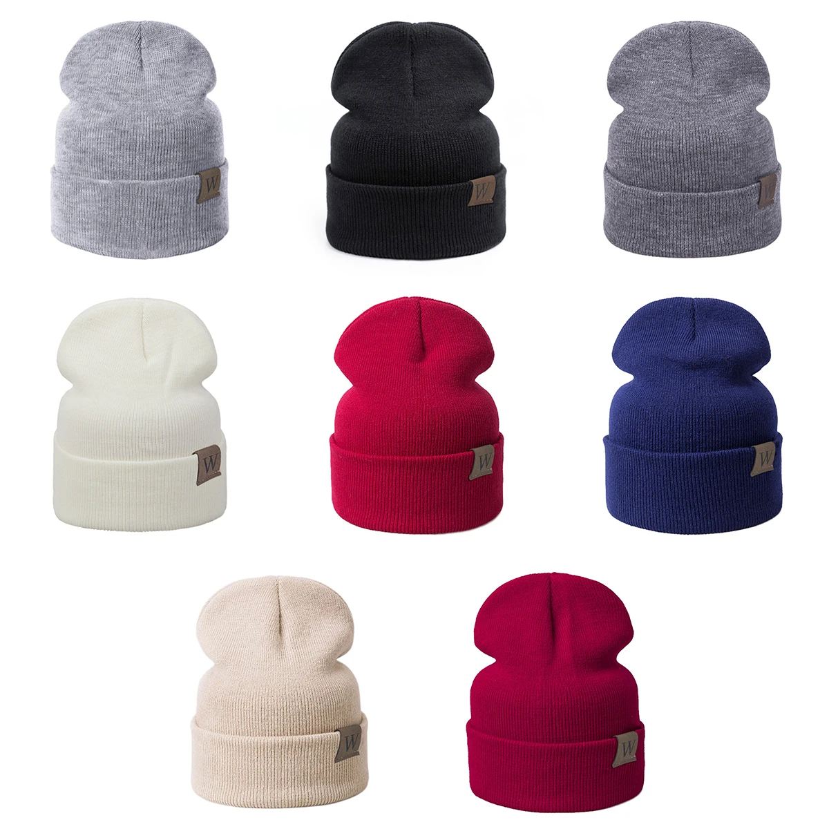 

2019 Autumn And Winter Hat Explosion Models Simple Solid Color Knit Hat Winter Soft Warm Man'S Hat Woman'S Hat Outdoor Bean Hat