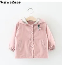 Waiwaibear Spring Baby Girls Coats Baby's Outfit Casual Hooded Jacket Outerwear For Kids Girls Baby Clothes Coat Jackets ALW1 newborn baby girl spring cotton coats infant outerwear hooded jackets for baby girls cartoon coat children s kids jacket new