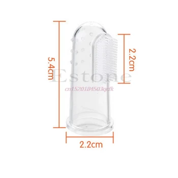 

Kids Finger Toothbrush Teeth Rubber Massager Brush Infant Soft Silicone #H056#