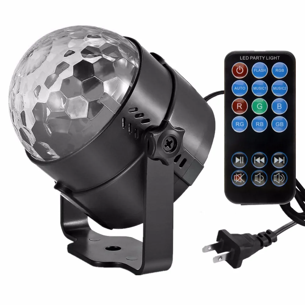 ИК-пульт RGB LED Кристалл магия вращающийся шар этап света США/ЕС Plug Красочные KTV DJ Микшеры партия световой эффект