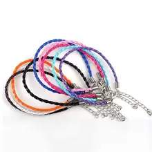 Mix Lot Wholesale 10Pcs/lot Men Women Leather Braided Bracelet Unisex Handmade Leather Twist Bracelet Rope Charm Bracelet 19cm faux leather engraved rope owl charm bracelet